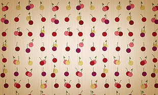 red, pink, and yellow Cherry wallpaper